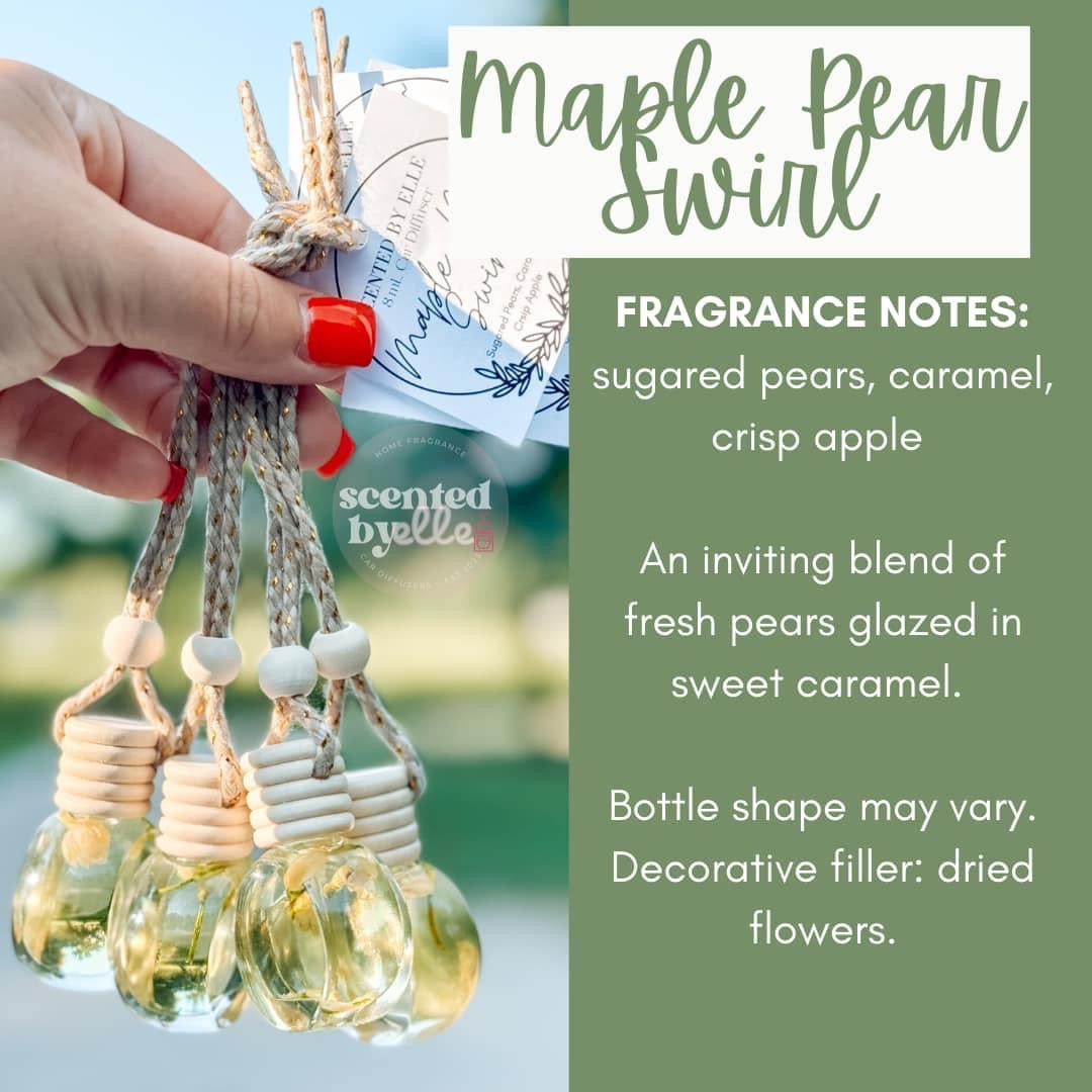 Maple Pear Swirl Hanging Car Diffusers