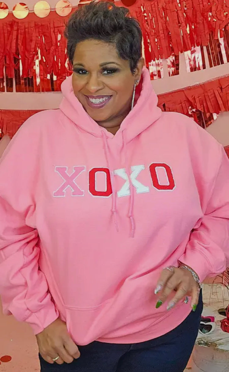 XOXO CHENILLE PATCH HOODIE