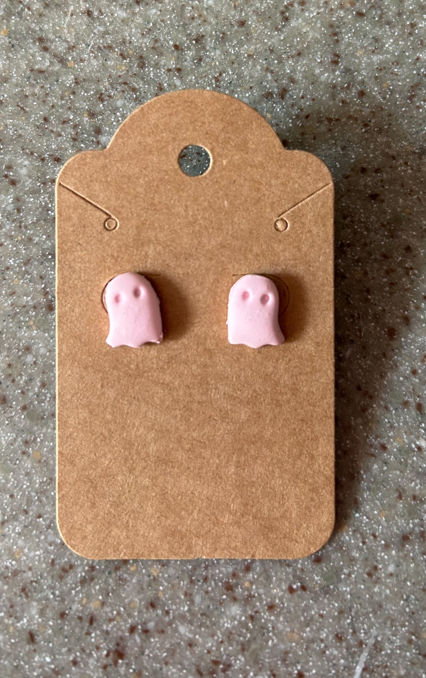 Handmade Clay Ghost Studs