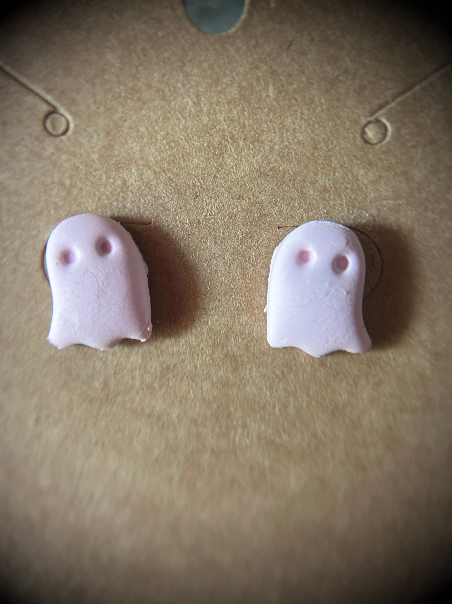 Handmade Clay Ghost Studs