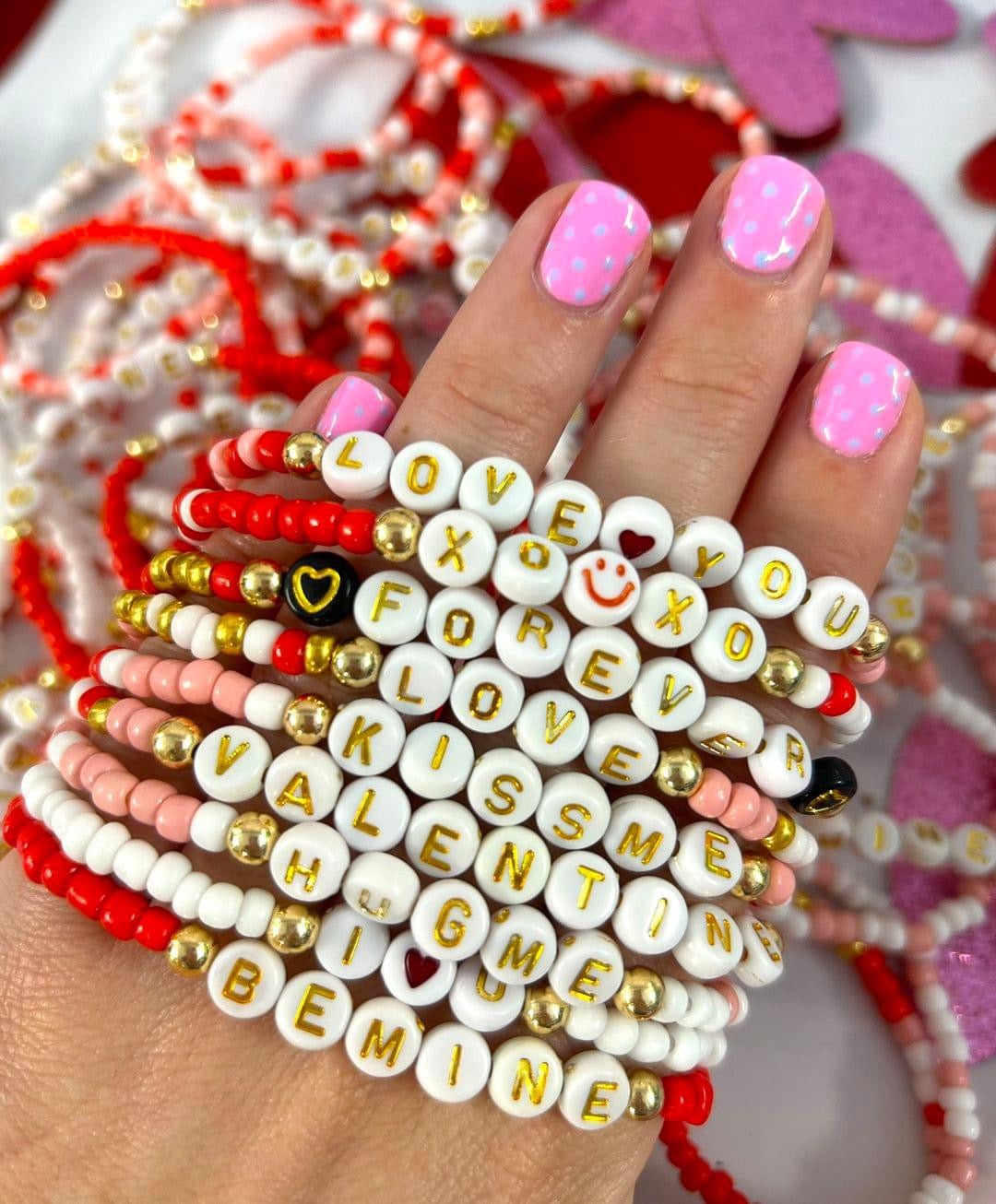 Valentines Beaded bracelets