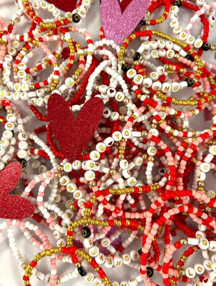 Valentines Beaded bracelets