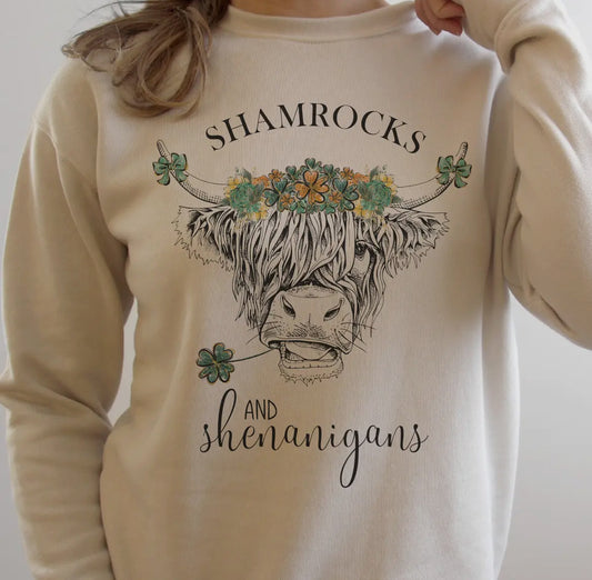 St Patty Highland Cow Sweatshirt