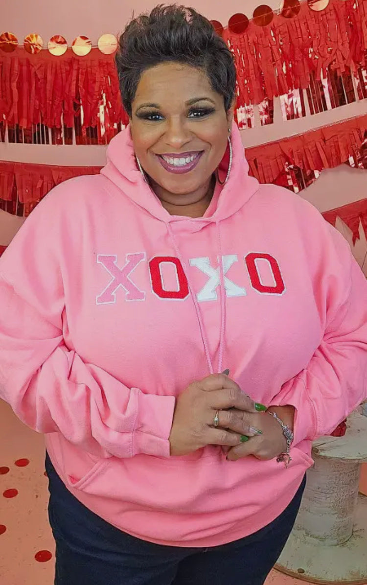 XOXO CHENILLE PATCH HOODIE