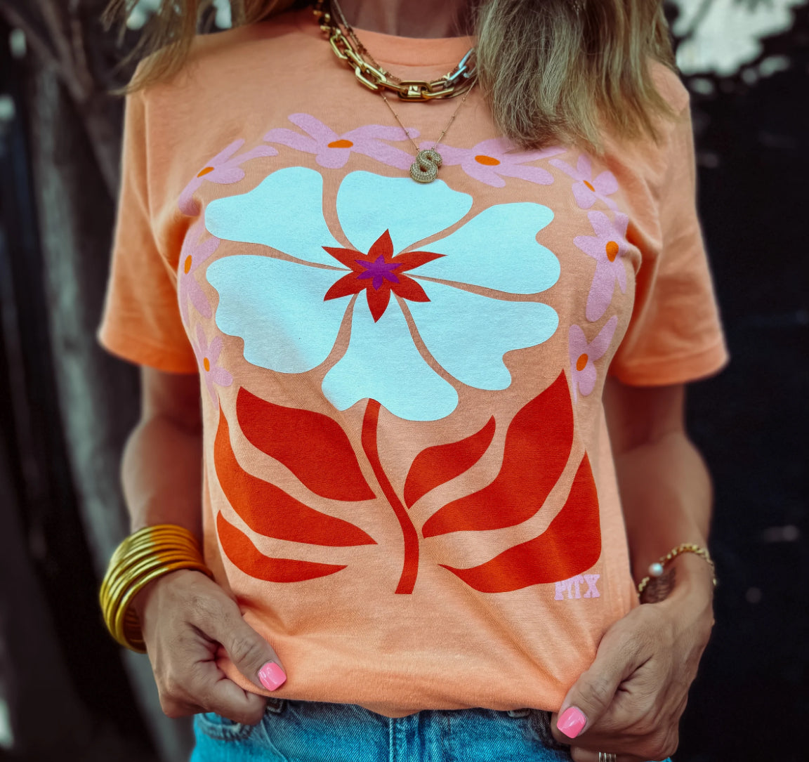 Neon Bloom Tee