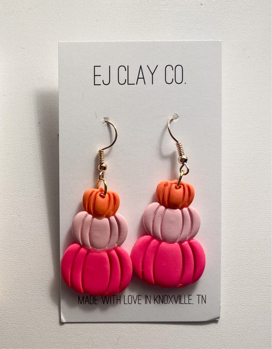 Neon Pumpkin Dangles